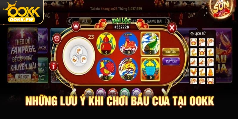 Những lưu ý bạn cần nhớ khi chơi Bầu cua tại OOKK